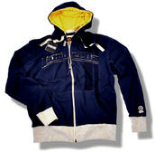 View Item New Lambretta Curved Logo Hoody Sweatshirt Navy Blue 